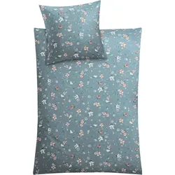 Kleine Wolke Bettwäsche Florina Hellblau Komfort Bettbezug 155x220, Kissenbezug 80x80cm