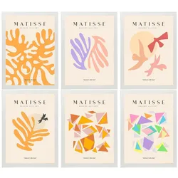 POSTER Set Mit 6 Illustrationen Von Henri Matisse Blumen A3 Weißer Rahmen