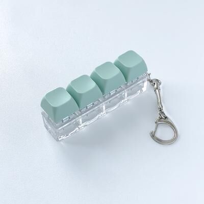 Multisell Products Hub DIY Clicker Keycap Keychain Stress Relief Toy For Kids & Adults green