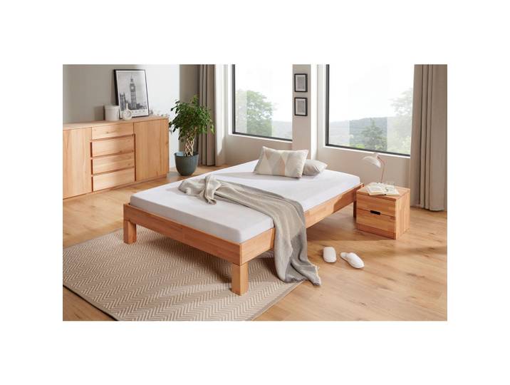 Mid.you Futonbett, Kernbuche, Holz, Kernbuche, massiv, 140x200 cm, für Rollrost geeignet, Lattenrost geeignet, Schlafzimmer, Betten, Futonbetten