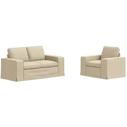 vidaXL, Sofa + Bettsofa, Narona (1-Sitzer +2-Sitzer (120 cm))