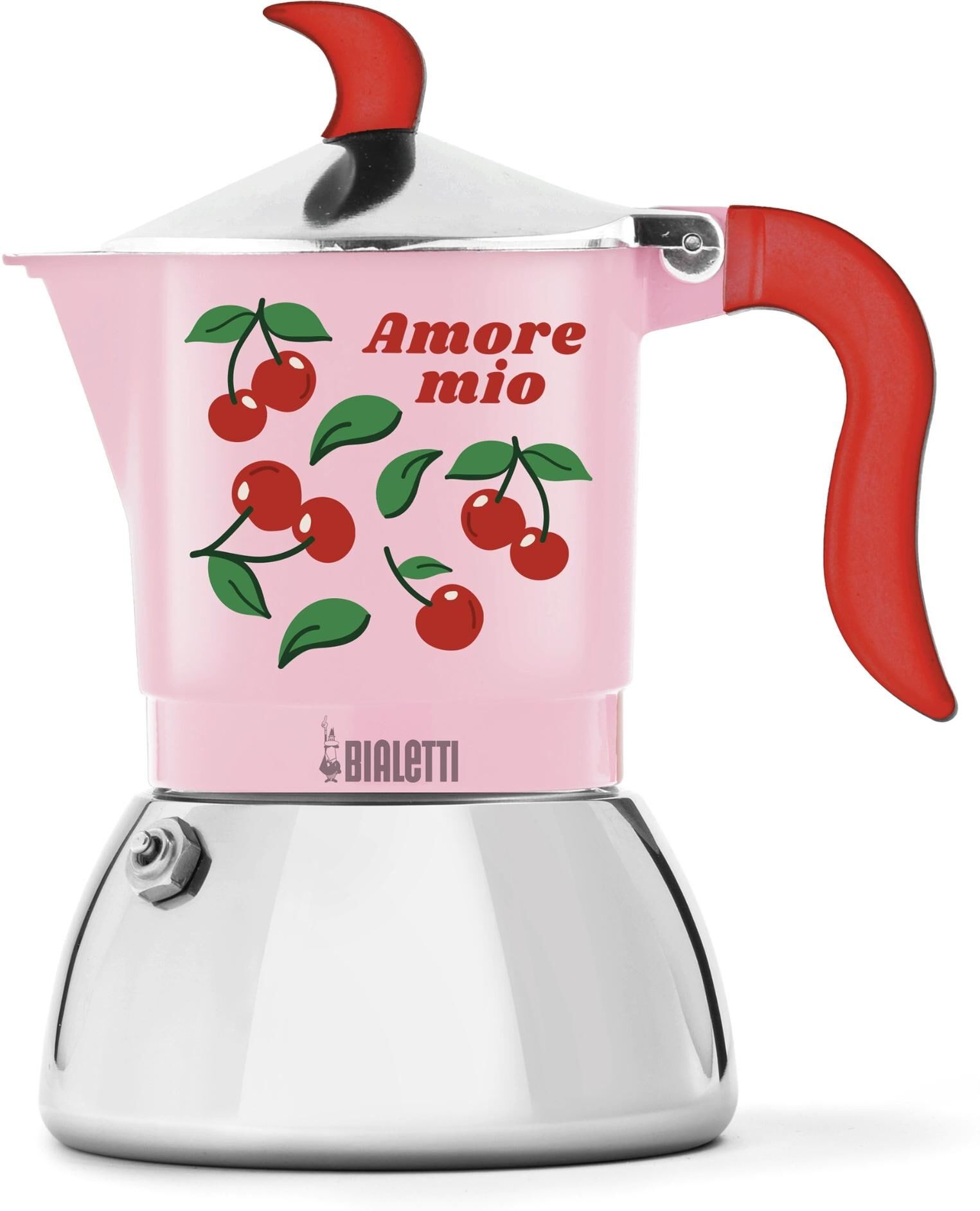 Espressokocher BIALETTI "Moka Fiammetta Ind Für 2 Tassen", rosa (grün, rosa, rot), 2, Kaffeemaschinen, Espressokocher grün, rosa, rot 2