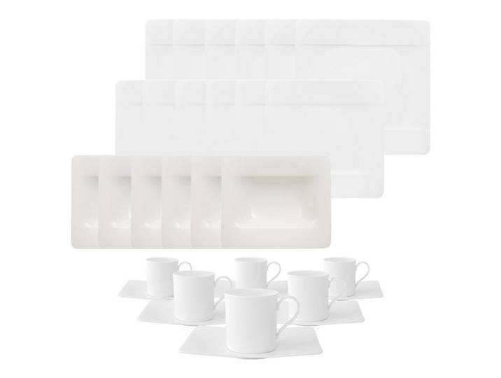Villeroy & Boch Kombiservice Modern Grace weiß 30-tlg., Weiß, Keramik, 30-teilig, 2x2x2 cm, Geschirr, Geschirrsets, Kombiservice