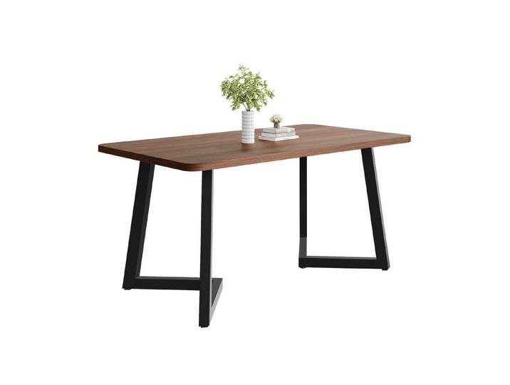 Rutaqian Esstisch 117x68cm Esstisch,(1-St), Gestell aus Metall Rechteckiger Esstisch (1-St)