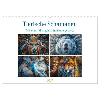 Tierische Schamanen (Wandkalender 2027 DIN A2 quer), CALVENDO Monatskalender