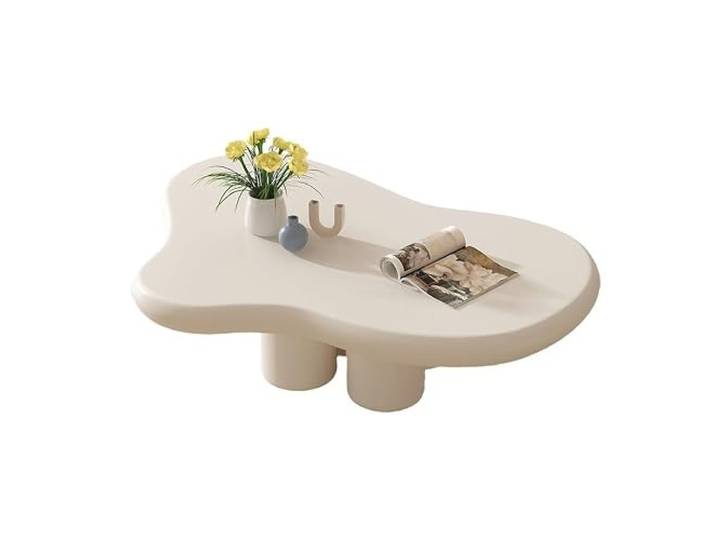9bbhfJw4R Couchtisch im Landhausstil Couchtisch, kreatives unregelmäßiges Design for kleine Wohnzimmer, Moderne minimalistische Möbel, Heimdekoration(100x69x40cm)