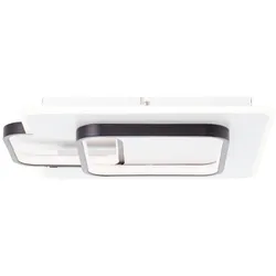BRILLIANT Lampe, Rezia LED Deckenleuchte 45x40cm weiß/schwarz, 1x LED integriert, 34W LED integriert, (3500lm, 3000K), Energiesparend und langlebig durch LED-Einsatz