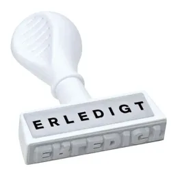 WEDO® 193 16 Stempel Text Erledigt - Abdruck 45 mm