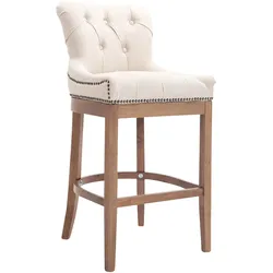 CLP Barhocker Lakewood Stoff, Antik-hell   Farbe: creme