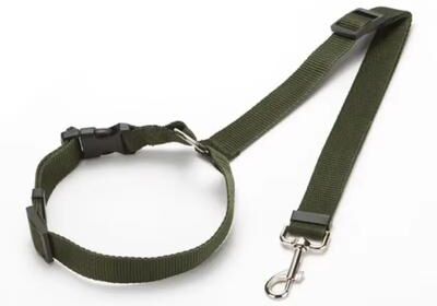 Uplift Essentials Adjustable Pet Car Seat Belt Leash For Dogs And Cats. army Green