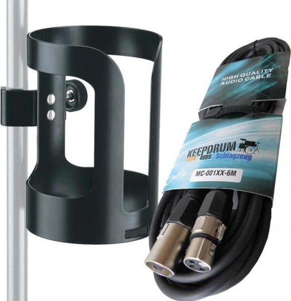 König & Meyer K&M 16022 Universele bekerhouder met microfoonkabel 6 meter