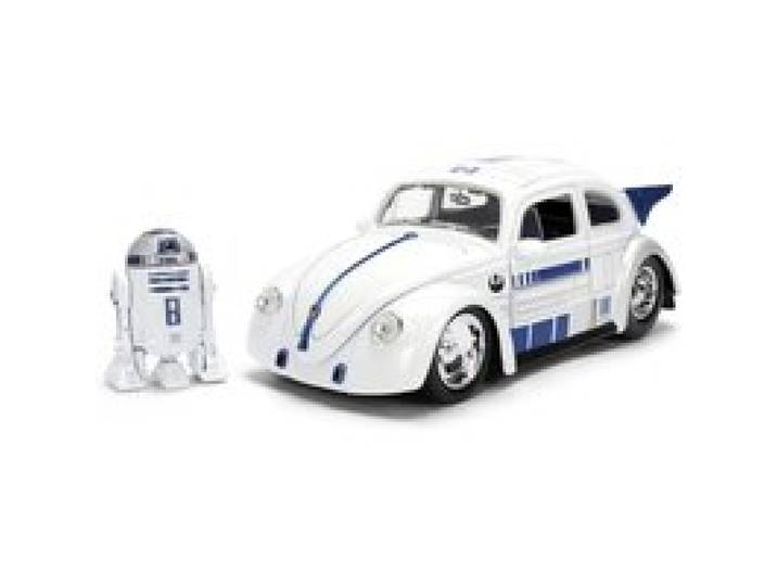 JADA Voiture miniature « Star Wars », échelle 1:24. (R2D2 VW Drag Beetle de 1959)