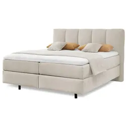 femira Boxspringbett Arino 180 x 200 cm Stoff Beige
