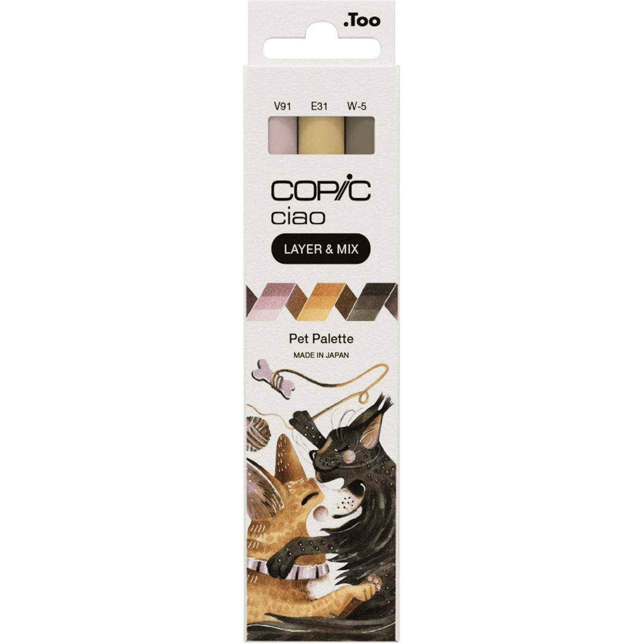 COPIC Ciao Pet Palette Layoutmarker-Set farbsortiert 1,0 + 6,0 mm, 3 St.