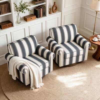 DREAMSIDEA 2 Set Classic Swivel Accent Chairs Armchairs