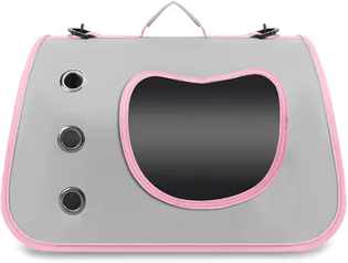 Inspire Curations Breathable Foldable Pet Carrier Shoulder Bag pink