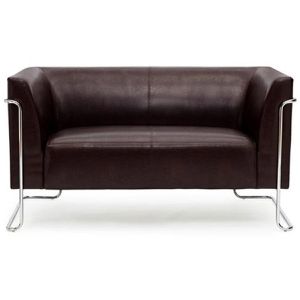 hJh-OFFICE Sofa CURACAO, 713382, 2-Sitzer, Kunstleder, braun