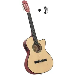vidaXL Waburen (Akustik Gitarre, Hartplastik, Lindenholz), Gitarre, Braun