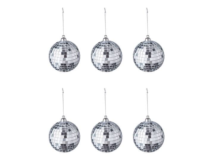 Spiegelkugel DISCO 6er-Set Ø 8cm Silber/Silber
