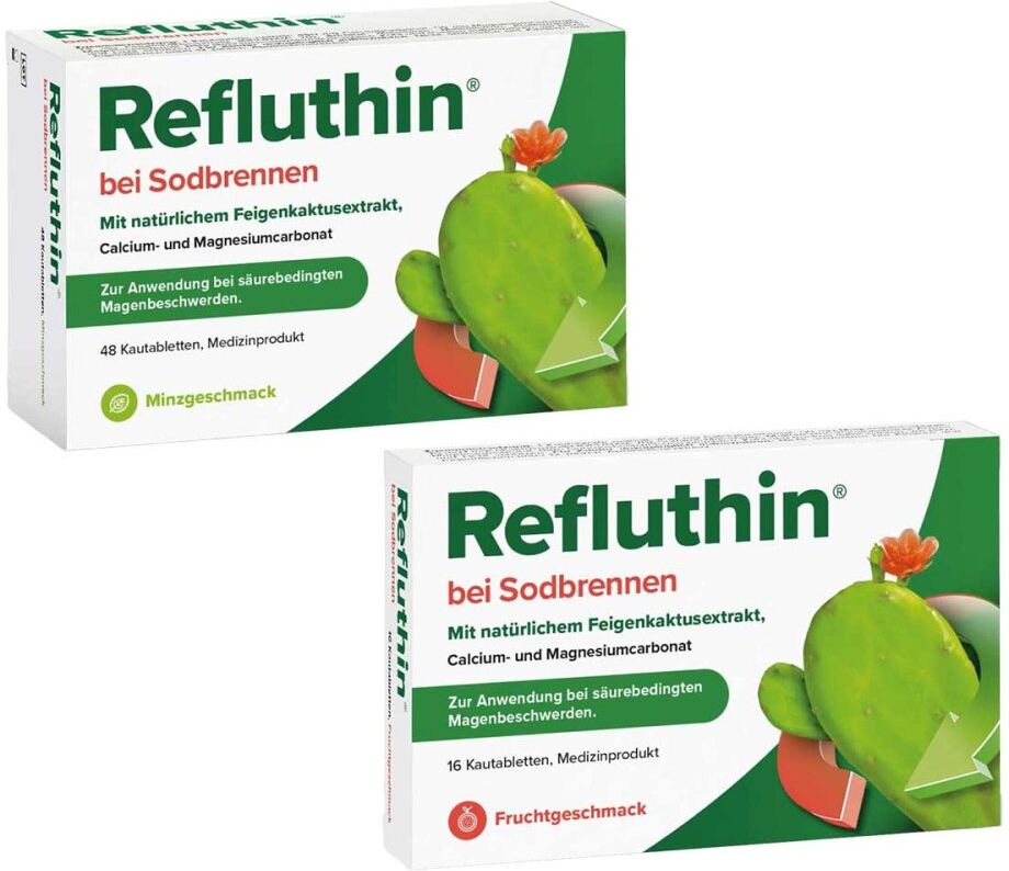Refluthin Minze und Refluthin Frucht