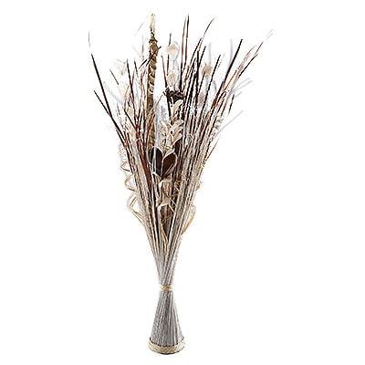 Kunstgras LOCKER "Kunstgras", weiß (natur braun weiß), H:100cm Ø:11cm, Kunstpflanzen