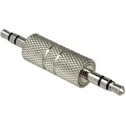 Klinken Adapter Metall 3,5mm Stereo Klinkenstecker - 3,5mm Stereo Klinkenstecker