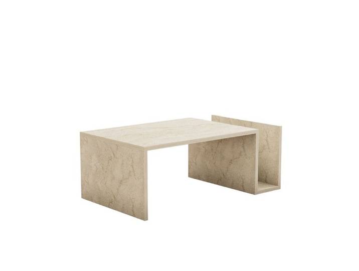 Table basse en bois  Memo  - 86 x 50 x 32 cm - Travertin