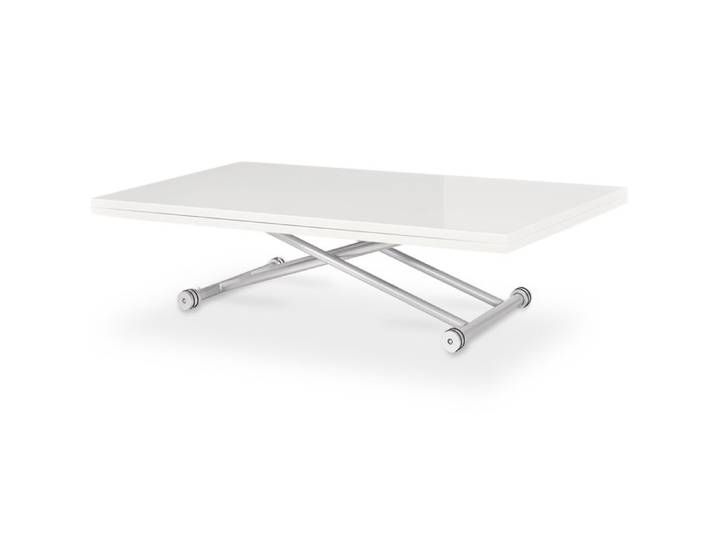 Table basse relevable Philadelphia XL Blanc laqué