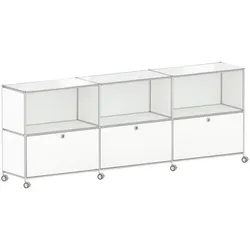 viasit Sideboard »System 4« auf Rollen weiß, 227.9x82.6x40.4 cm