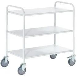 ROLLCART Bürowagen mit 3 Etagen grau, 89x90x59 cm