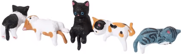 Inspire Curations Mini Cute Cat Figurine Decor Aesthetic Desk & Shelf Animal Ornament style A