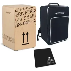 Schlagwerk CP404 Cajon Natur mit Tasche und Sitzpad (Cajon), Perkussion, Braun