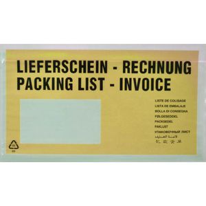 dm-folien Lieferscheintaschen Premium, DIN lang, 120 x 225 mm, 1000 Stück