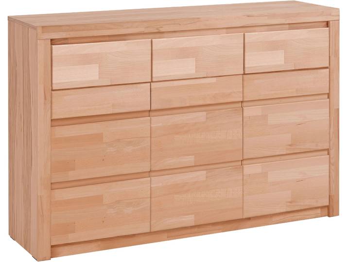 Kommode GOODPRODUCT Silkeborg , beige (kernbuche teilmassiv), B:130cm H:85cm T:35cm, Holz teilmassiv, Sideboards, Kommode, Breite 130 cm