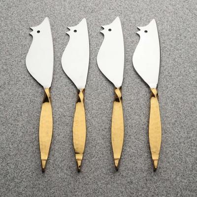 INOX ARTISANS Twisted Urban Cheese Spreader/Knife 4 Pc. Set