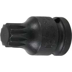 BGS Kraft-Bit-Einsatz Antrieb Innenvierkant 12,5 mm (1/2") Innenvielzahn (für XZN) M16 - 5381-M16
