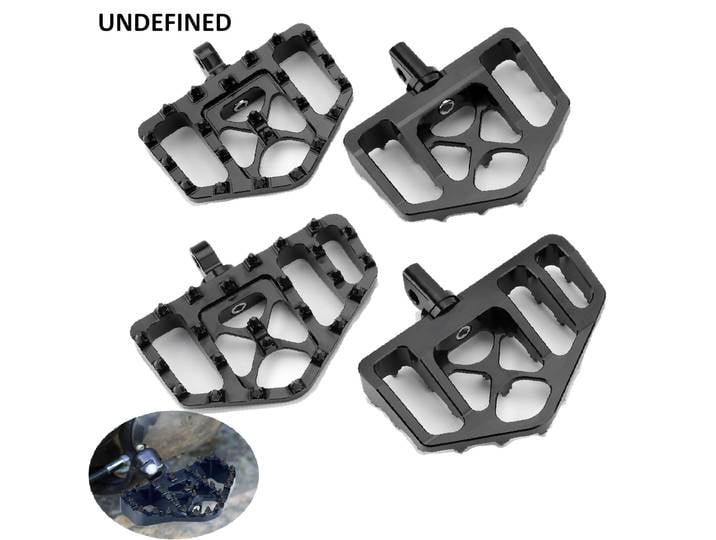 Repose-pieds larges MX Offroad noirs à pointes pour Harley Sportster 883 Softail Dyna Touring