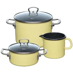 Riess Starter Set NOUVELLE PUR Lemon, Pfannenset + Topfset, Gelb
