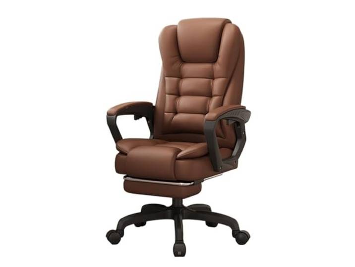 Chaiselongue Chefbürostuhl mit hoher Rückenlehne und Lordosenstütze(Bruin)