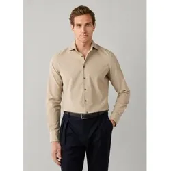 Hackett London für Herren. HM3010857 Smart Babycord Hemd beige (L), Lässig, Baumwolle, Klassisch, Langarm
