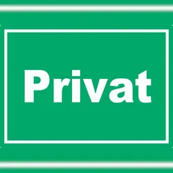 HB-Druck Privat Schild grün-weiß A0 (841x1189mm)
