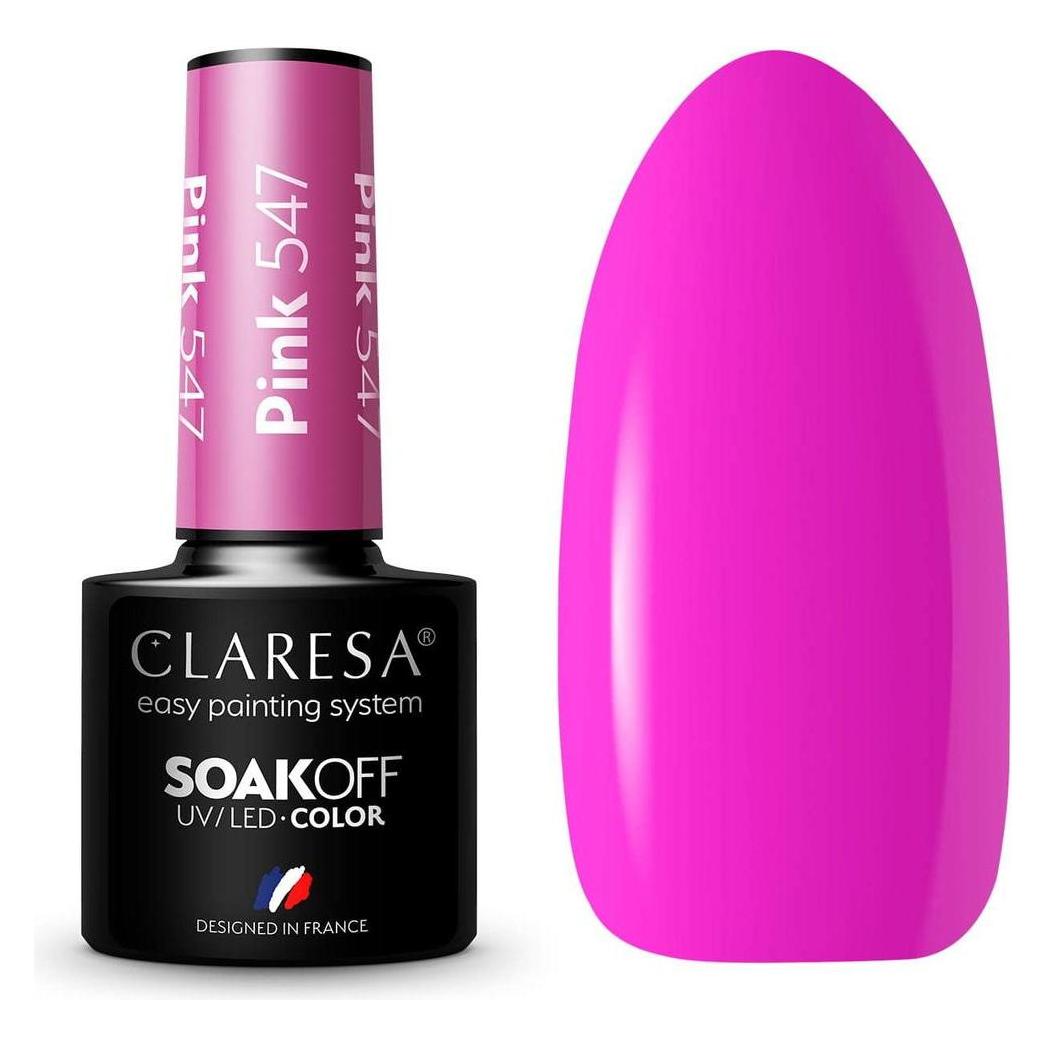 Claresa UV LED Nagellack Kollektion Hybrid Maniküre Soak Off - 5ml Rosa Farbe Nr. 547 (Pink, Rosa, UV-Gel Lack) (47624703)