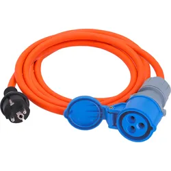 Berger Ultimate Adapterleitung Schutzkontaktstecker auf CEE-Kupplung 5 m Orange