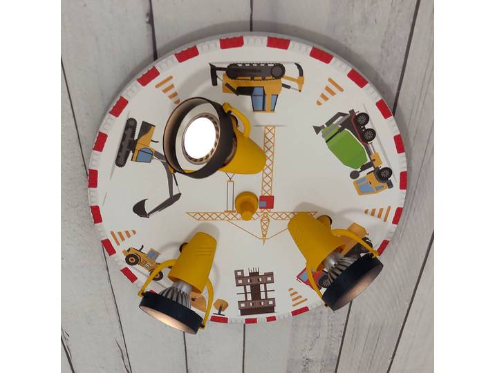 Spot de plafond Chantier Multicolore Matériau dérivé du bois verni Polycarbonate 35 x 15 x 35cm