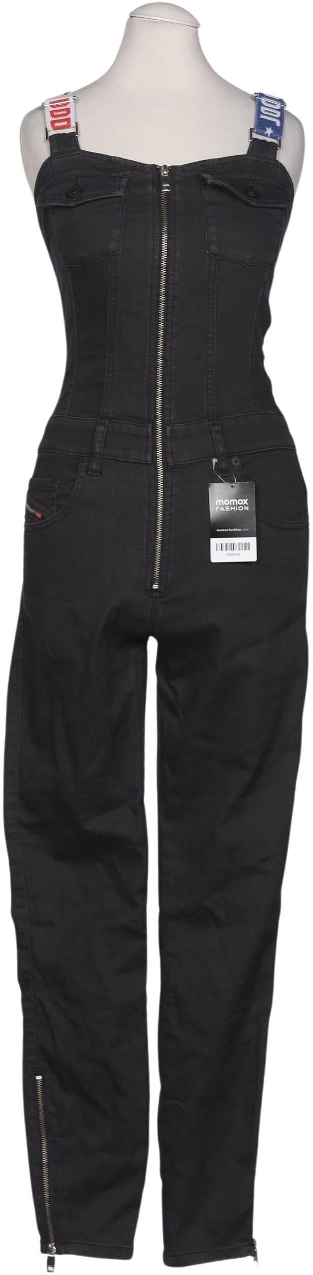 Diesel Damen Overall oder Jumpsuit, Schwarz, Gr. S, Synthetik / Elasthan / Baumwolle - Second Hand