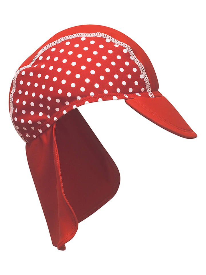 Playshoes Nackenschutzcap "Punkte" in Rot/ Weiß - 51 cm