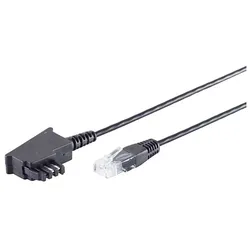 TAE-F Stecker > RJ45 Stecker schwarz, 0,5m