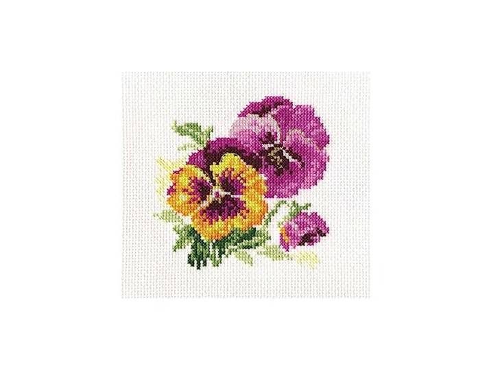 Alisa Needlecraft, Counted Cross Stitch Kit, Pansies by Alisa