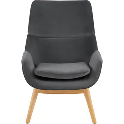Sessel Felia ca. 71x92,5x79 cm Samt Grau