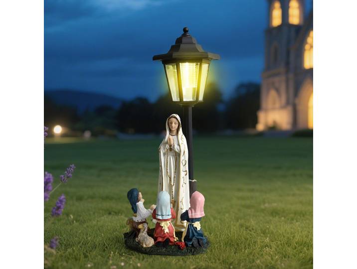Statue décorative solaire extérieure Madonna Vierge Prière Jardin Église Fête Cadeau